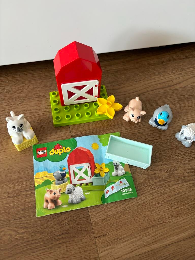 Duplo mini boerderij met dieren en schuur, Overige thema's, Ophalen of Verzenden, Zo goed als nieuw, Duplo