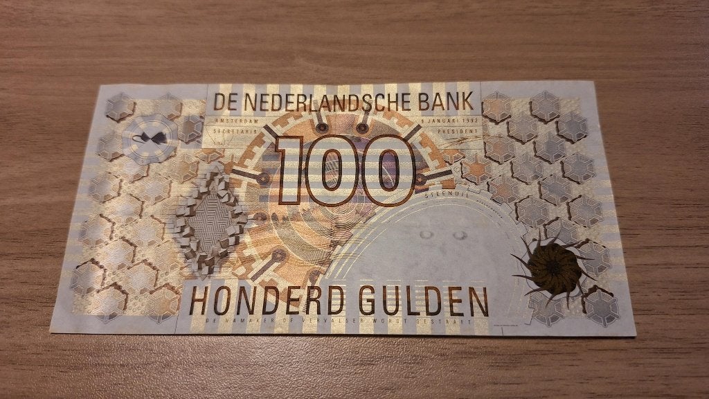 Honderd gulden biljet 1992 Steenuil, Ophalen of Verzenden, 100 gulden, Los biljet