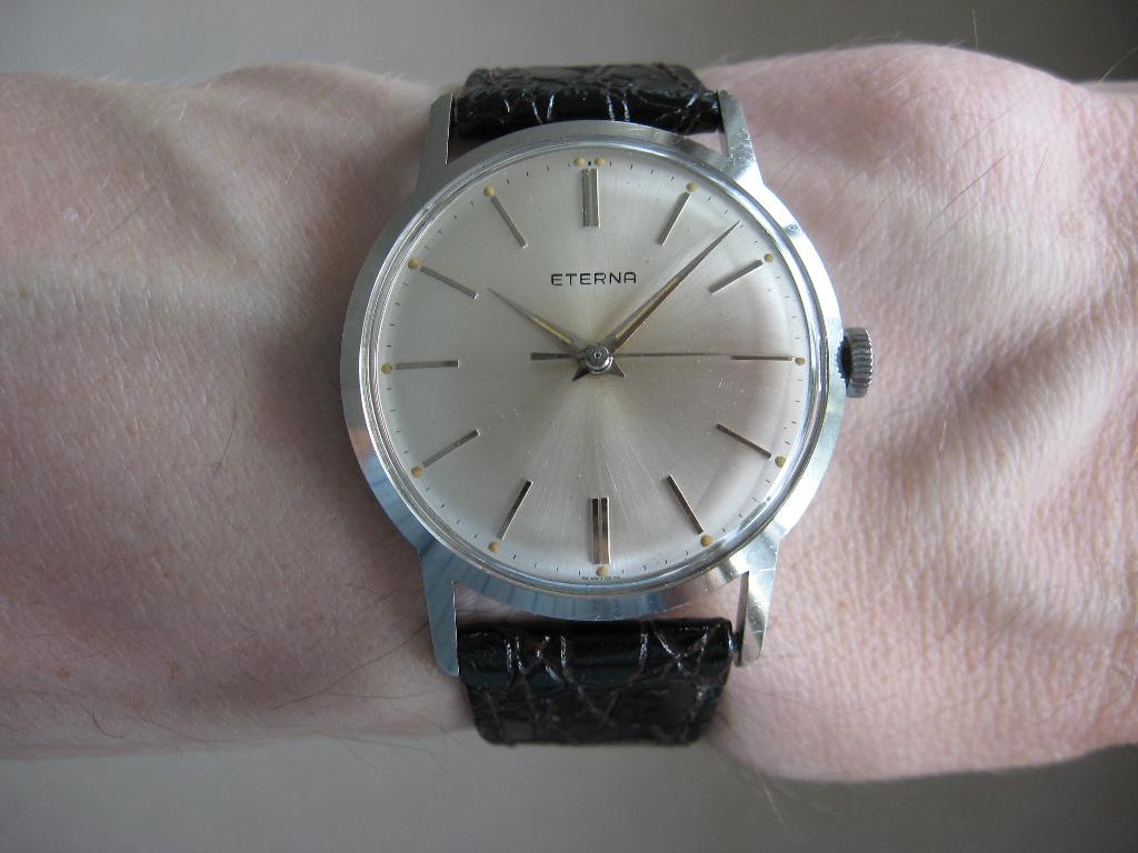 Eterna horloge, Sieraden, Tassen en Uiterlijk, Horloges | Antiek, Overige merken, Staal, Met bandje, Polshorloge