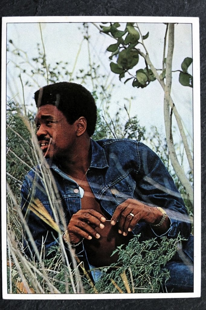 Sticker George McCrae, reclame Figurine Panini, 1960 tot 1980, Gebruikt, Verzenden, Foto