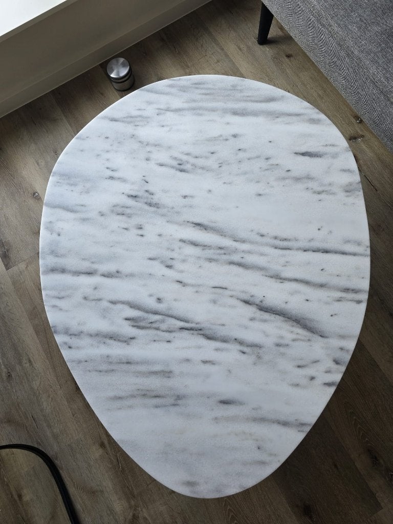 Salontafel Richard Wit marmer / Goud – Furnified