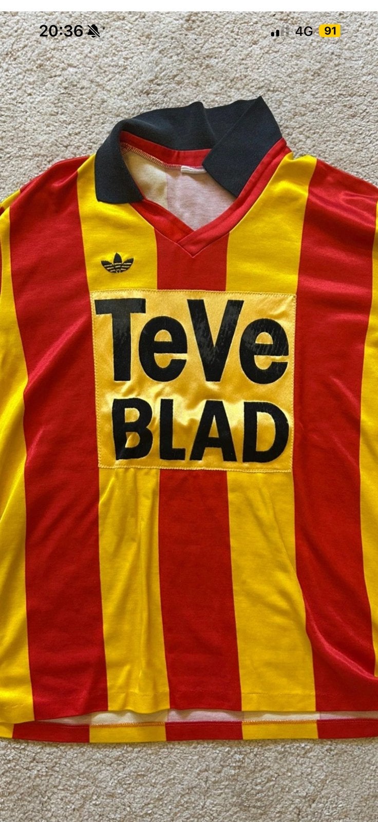 KV Mechelen matchworn shirt 1988-1989 Marc Emmers, Maat XL, Ophalen of Verzenden, Zo goed als nieuw, Shirt