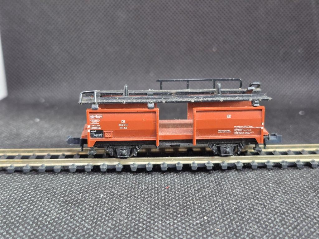 Minitrix 3533 - autotransportwagen Oof52 (15480), Gebruikt, Gelijkstroom, Trix, Wagon