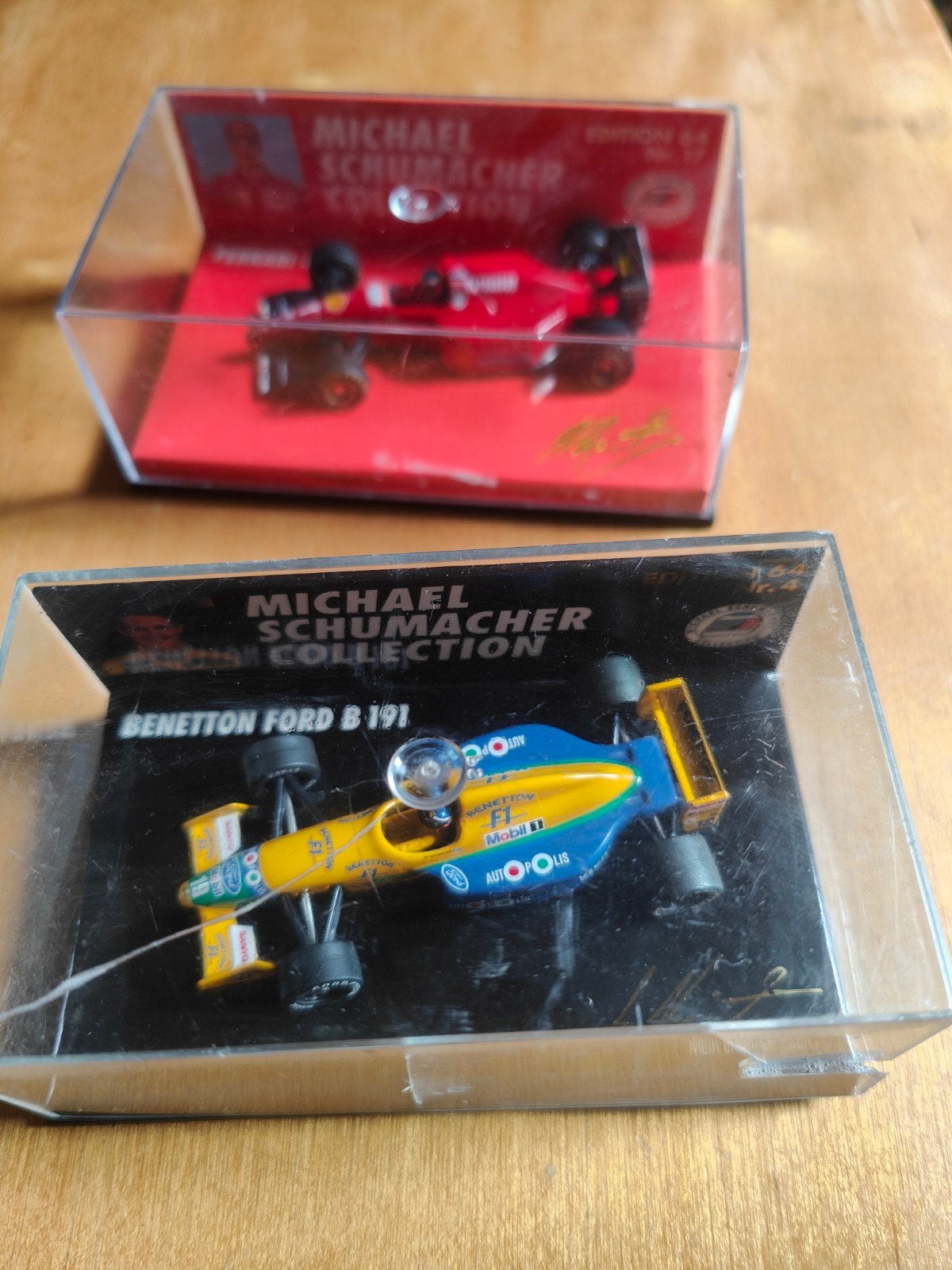 Michael Schumacher Collection F1 modelauto's (2 stuks), Ophalen of Verzenden, Zo goed als nieuw, Auto, Overige merken