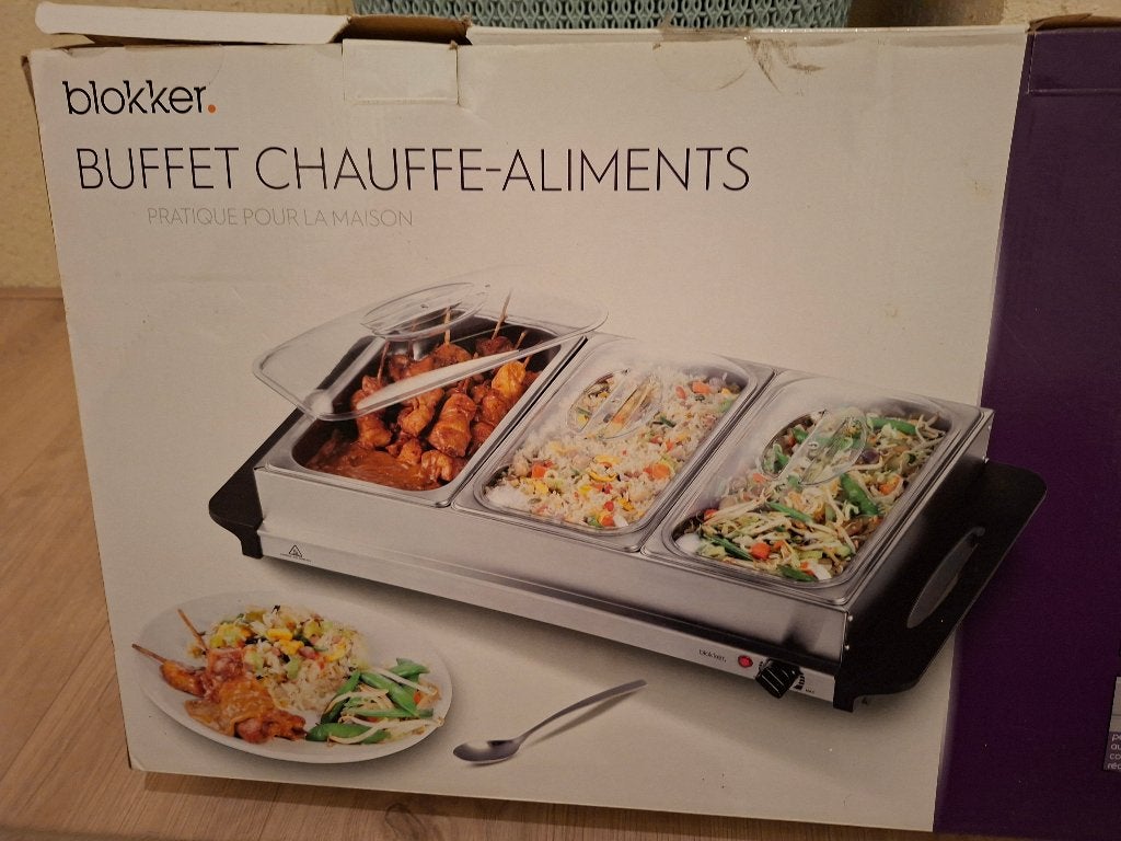 Blokker Buffet warmhoudschalen 3 x 2,5 l., Ophalen, Overige typen, Metaal, Overige merken