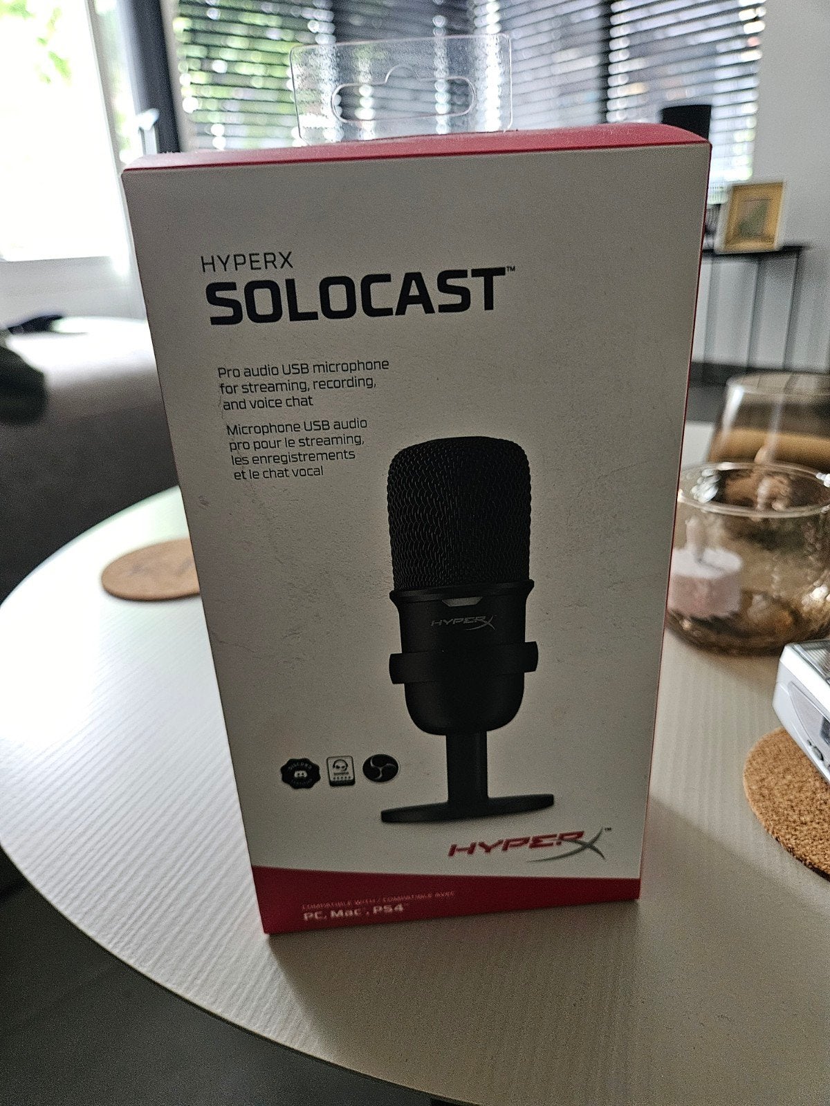 HyperX SoloCast USB Microfoon voor Streaming/Gaming, Muziek en Instrumenten, Microfoons, Ophalen of Verzenden, Zo goed als nieuw