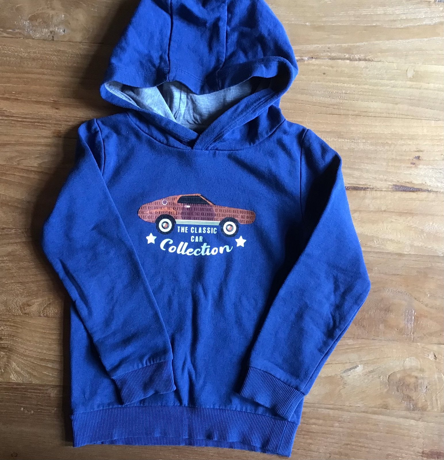 Hoody,donkerblauw.Mt.122, Ophalen of Verzenden, Zo goed als nieuw, Jongen, Trui of Vest