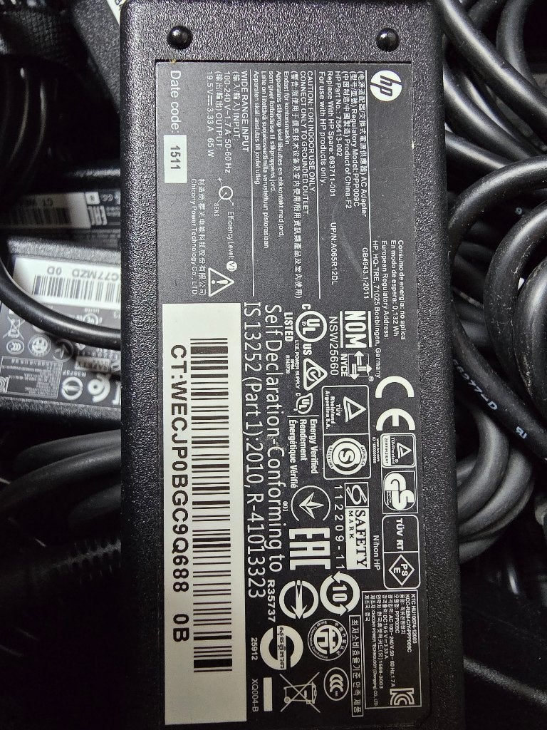Partij 50x HP Laders 65W -dikke pin. Ook per stuk te koop., Hp, Gebruikt, Ccservice, Ophalen of Verzenden