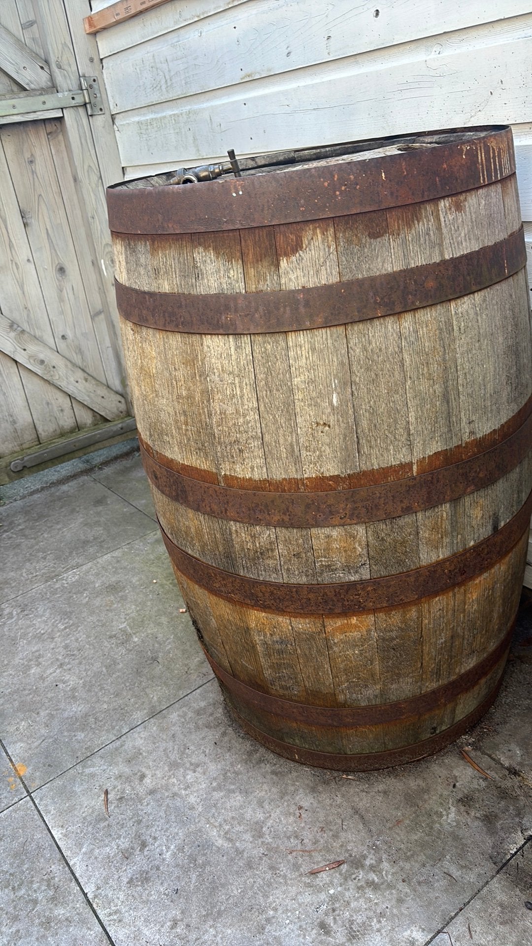 Regenton, 150 liter of meer, Ophalen, Zo goed als nieuw, Hout