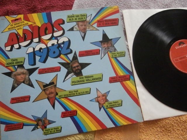 LP - Adios 1982 De Grootste Nederlandstalige Hits - Various., Ophalen of Verzenden, Zo goed als nieuw, 12 inch, Nederlandstalig