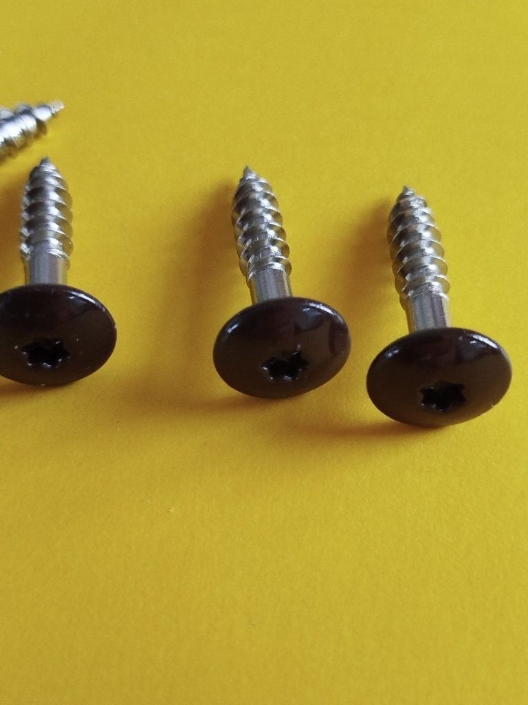 50-100 stuks trespa houtschroeven sepia bruin  ral 8014, Overige materialen, N, N, Overige typen