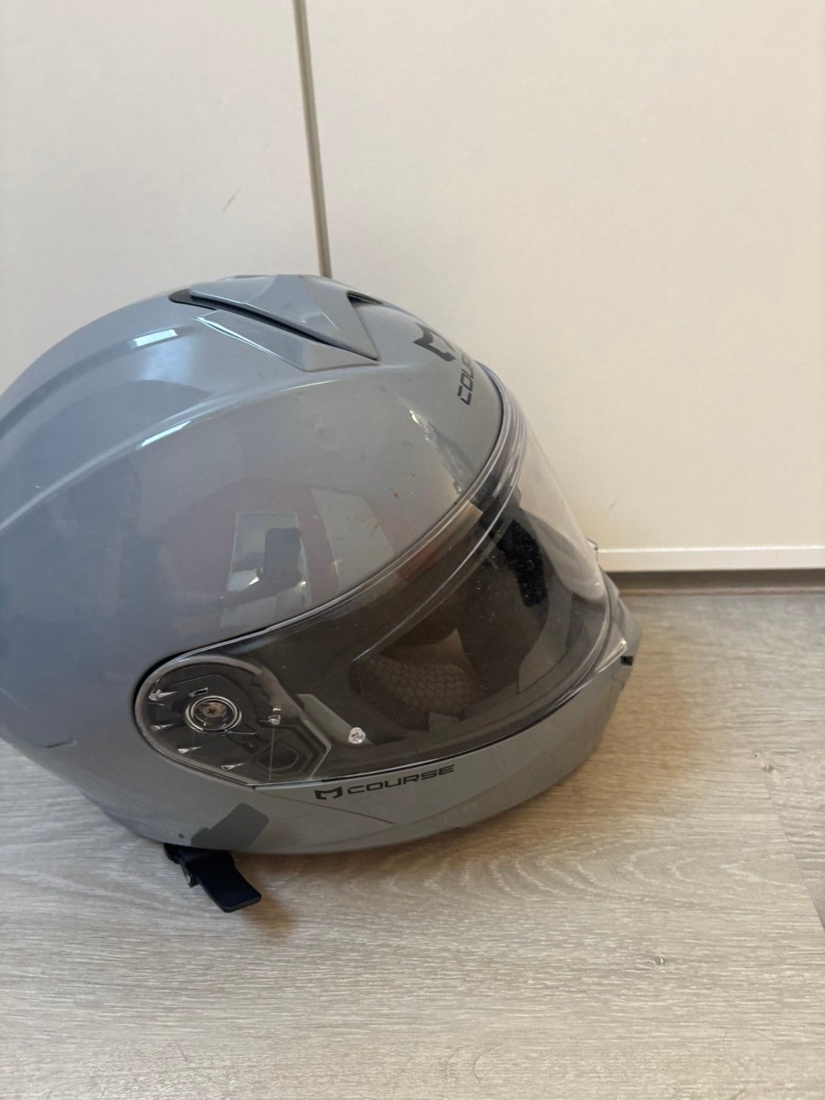 Course helm met microfoon bellen brommer motor vespa maat s, Ophalen of Verzenden, Zo goed als nieuw, Small