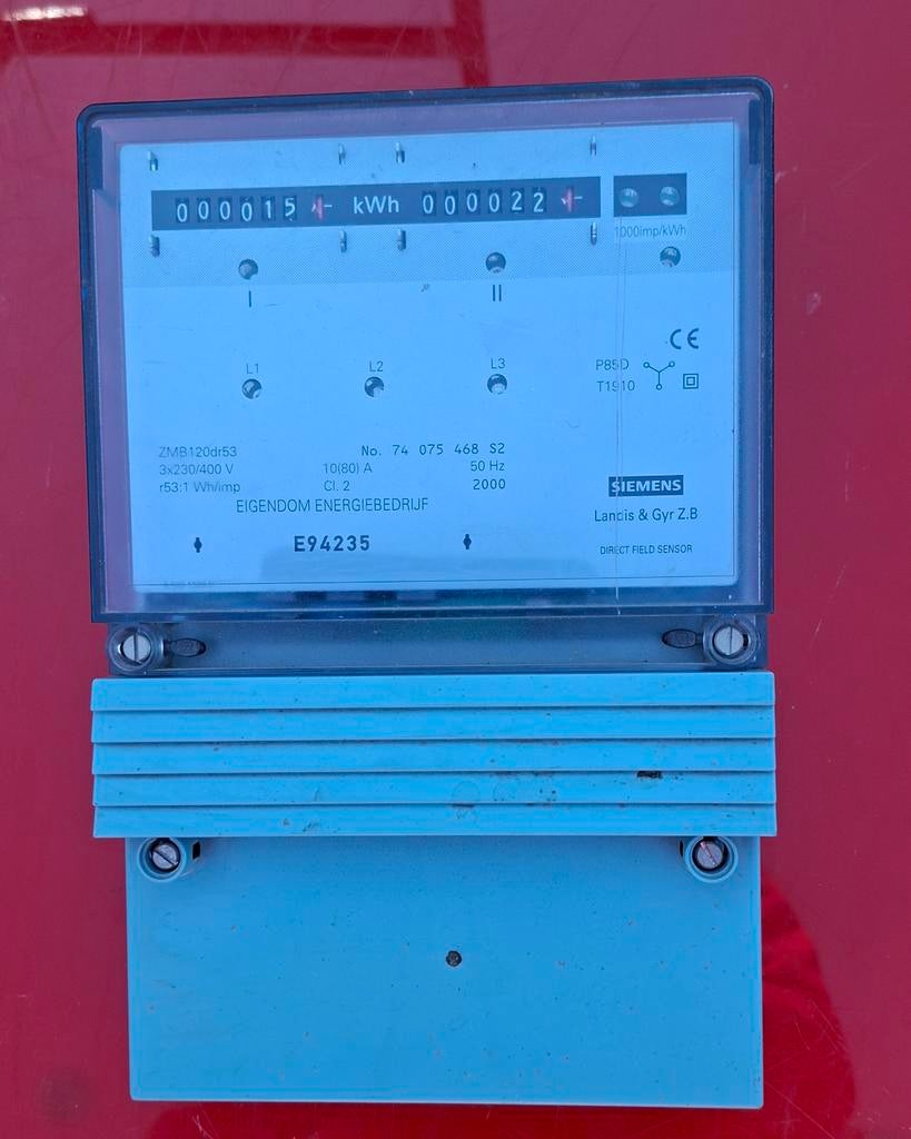 SIEMENS LANDIS GYR KWh meter stroommeter Dag/Nacht tarief, Hobby en Vrije tijd, Ophalen of Verzenden, Zo goed als nieuw