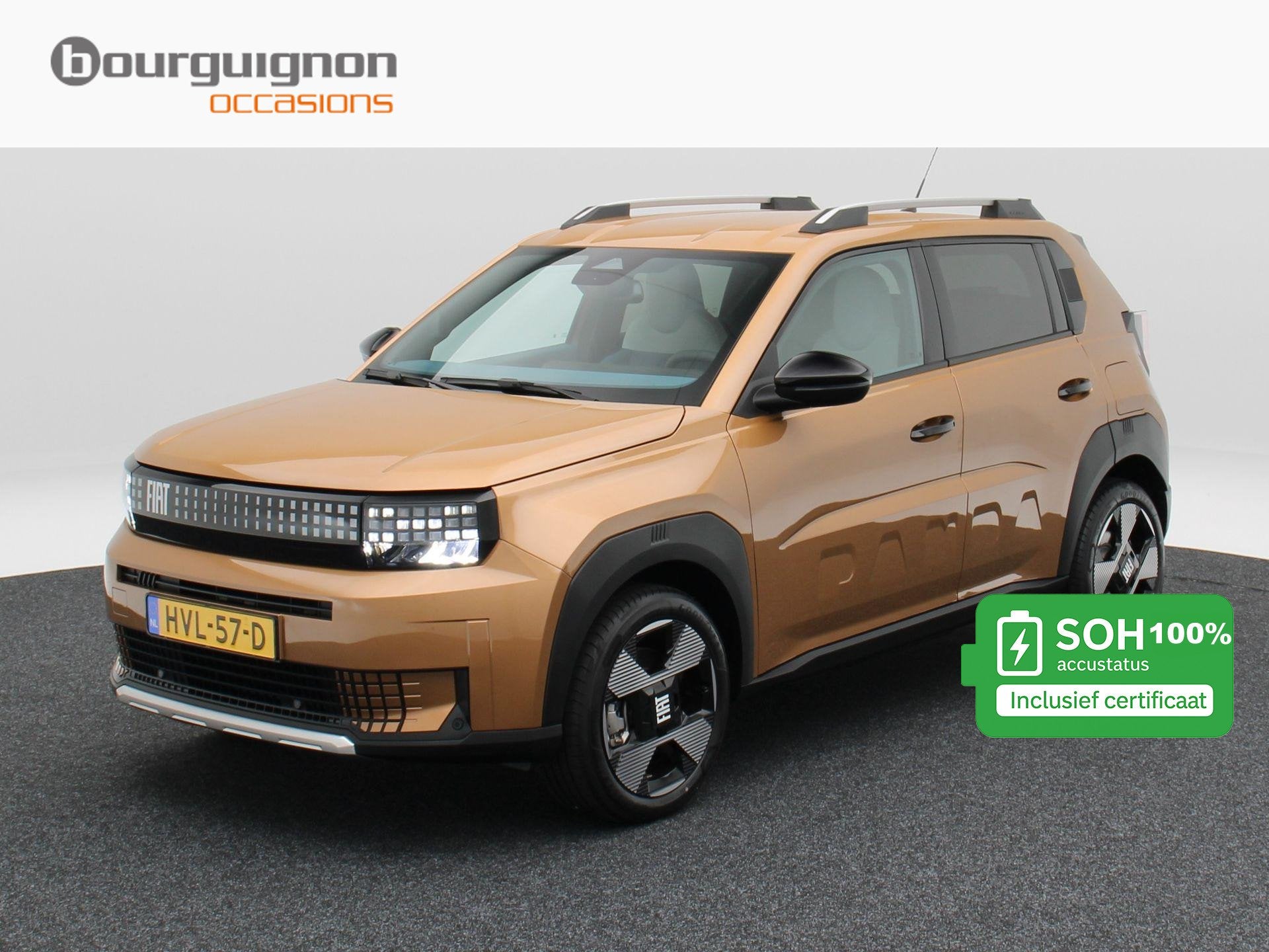 Fiat Grande Panda La Prima 113 PK 44 kWh | Stoel/Stuurverwar, Stof, Gebruikt, Panda, Bruin