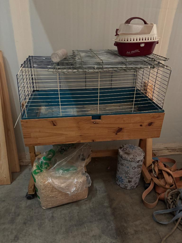 Dierenhok met verplaatsbare kooi, Dieren en Toebehoren, Minder dan 60 cm, Kooi, Gebruikt, Ophalen of Verzenden