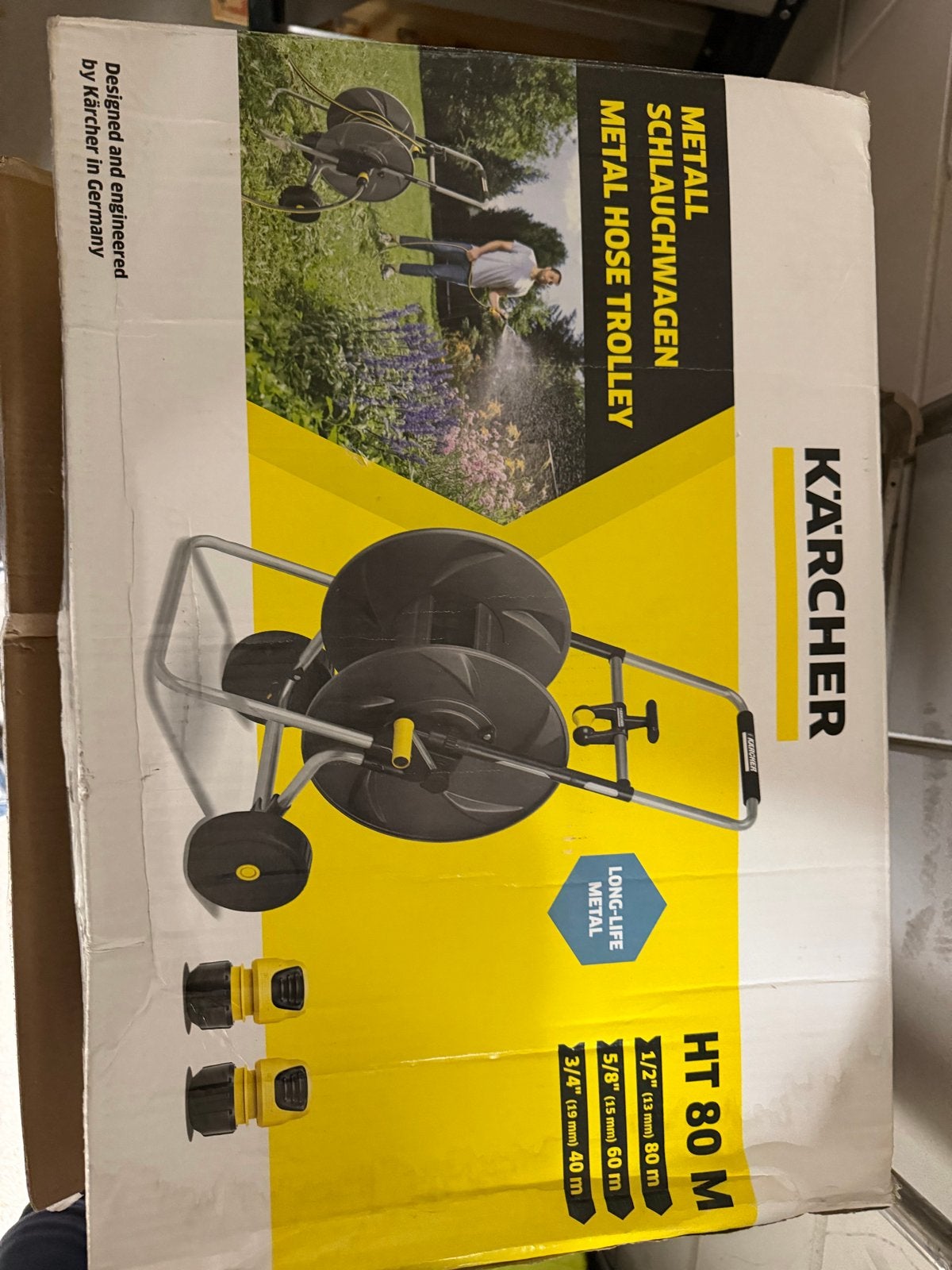 Kärcher HT 80 M Metalen Slangwagen - Duurzaam en Robuust, Tuin en Terras, Ophalen of Verzenden, Nieuw, Tuinslanghaspel