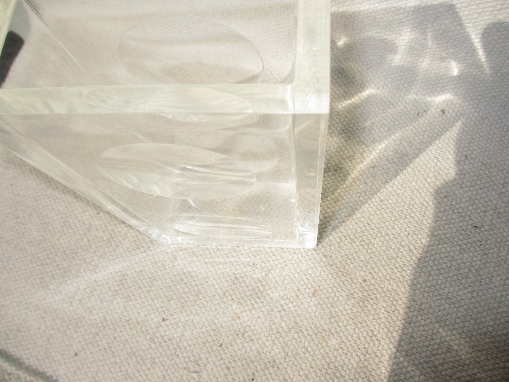 Vintage Guzzini plexiglas vaas design Fabio Manlio Ciocca, Vaas, Gemerkt, Ophalen of Verzenden, 20 cm