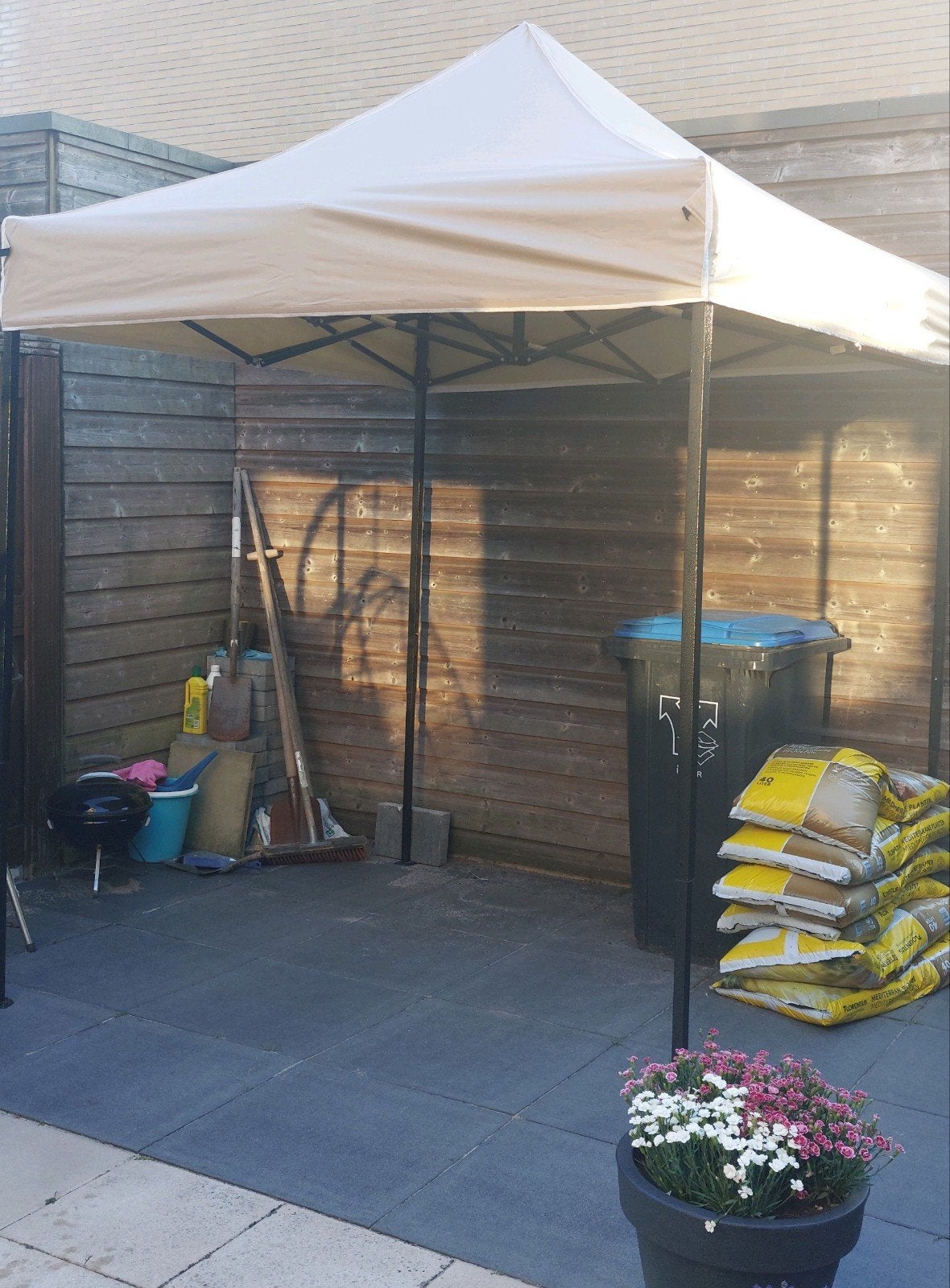 Partytent  2m x 2m Paviljoen - beige- Opvouwbaar, Ophalen, Gebruikt, Opvouwbaar, Partytent