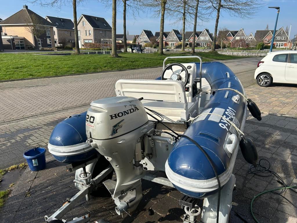 Caribe rib console boot, Watersport en Boten, Rubberboten, Ophalen, Gebruikt, Benzine, Overige materialen
