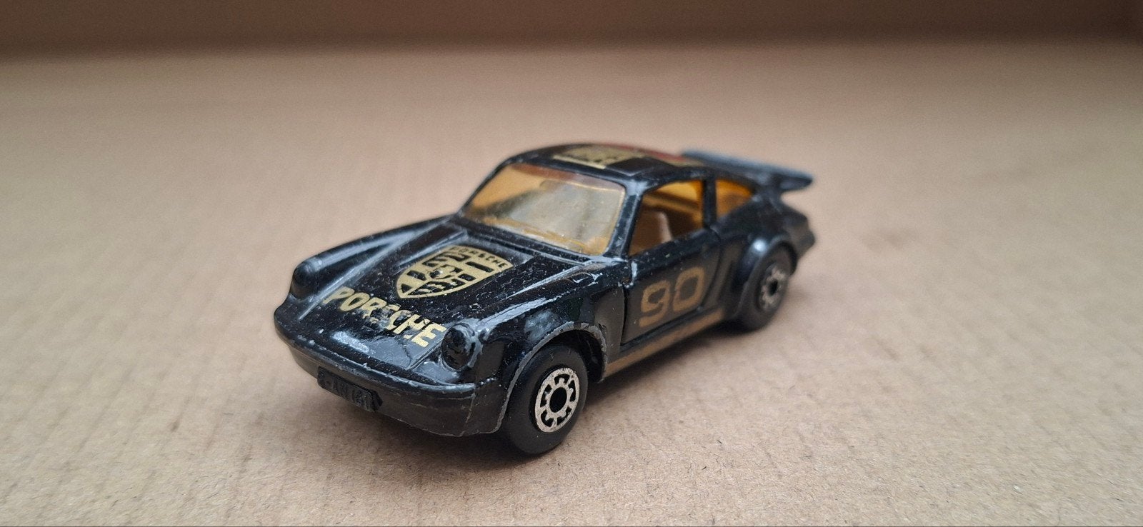 Matchbox Porsche 911 Turbo (zwart, nr. 90), Ophalen of Verzenden