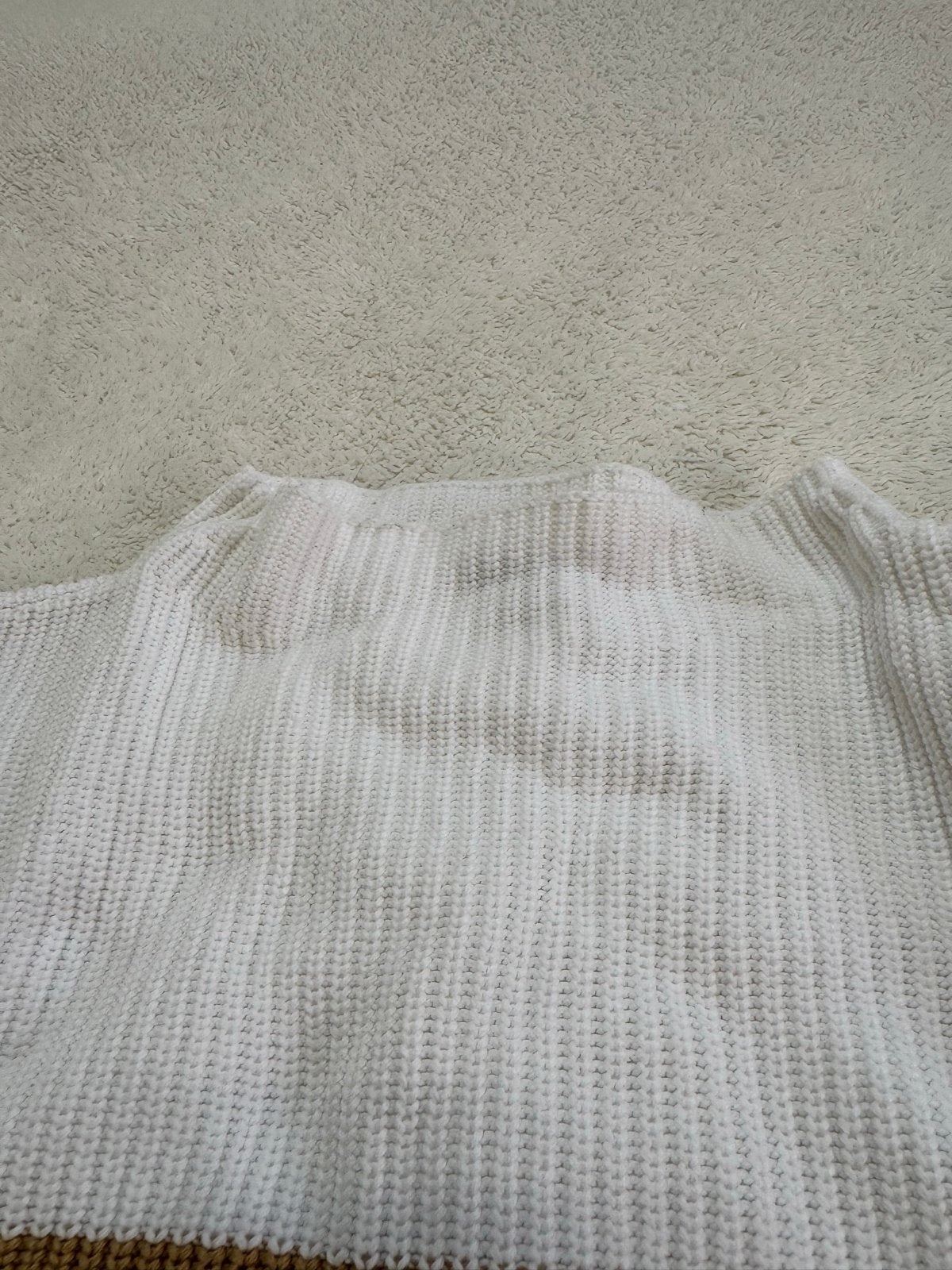 Witte trui met bruine strepen, Kleding | Dames, Ophalen of Verzenden, Zo goed als nieuw, Maat 38/40 (M), Wit