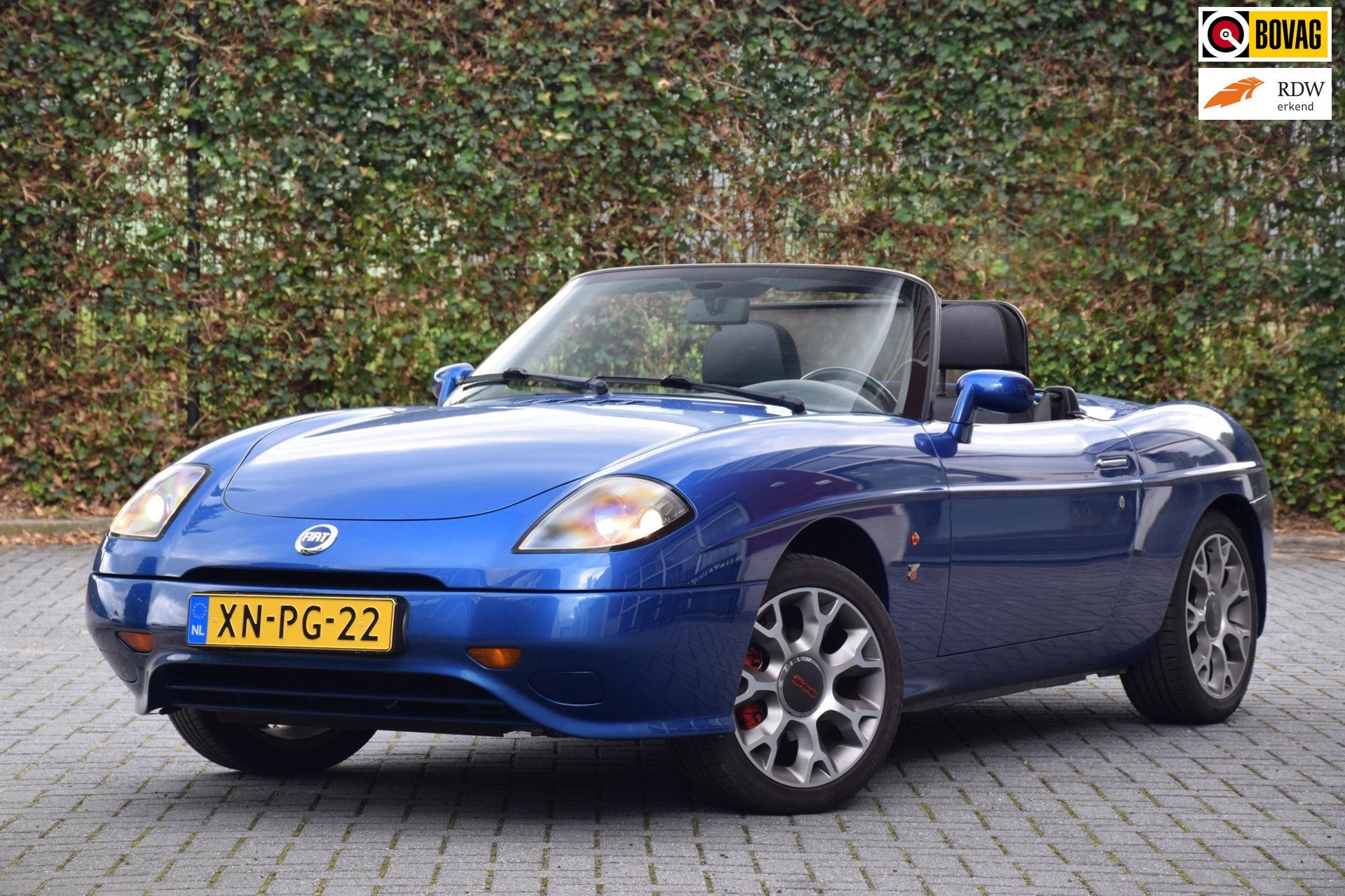 Fiat Barchetta 1.8-16V/Roest vrij/Vele accessoires, Auto's, Zwart, 4 cilinders, Cabriolet, Blauw