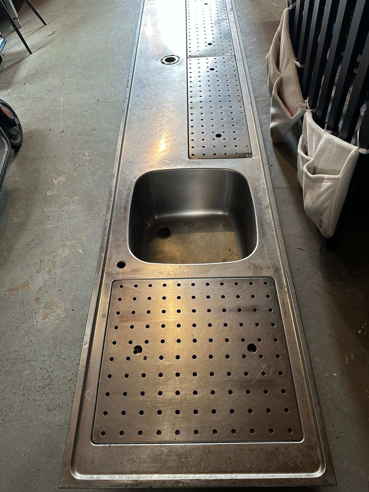 RVS Tapblad met Spoelbak, Ophalen of Verzenden, Gebruikt