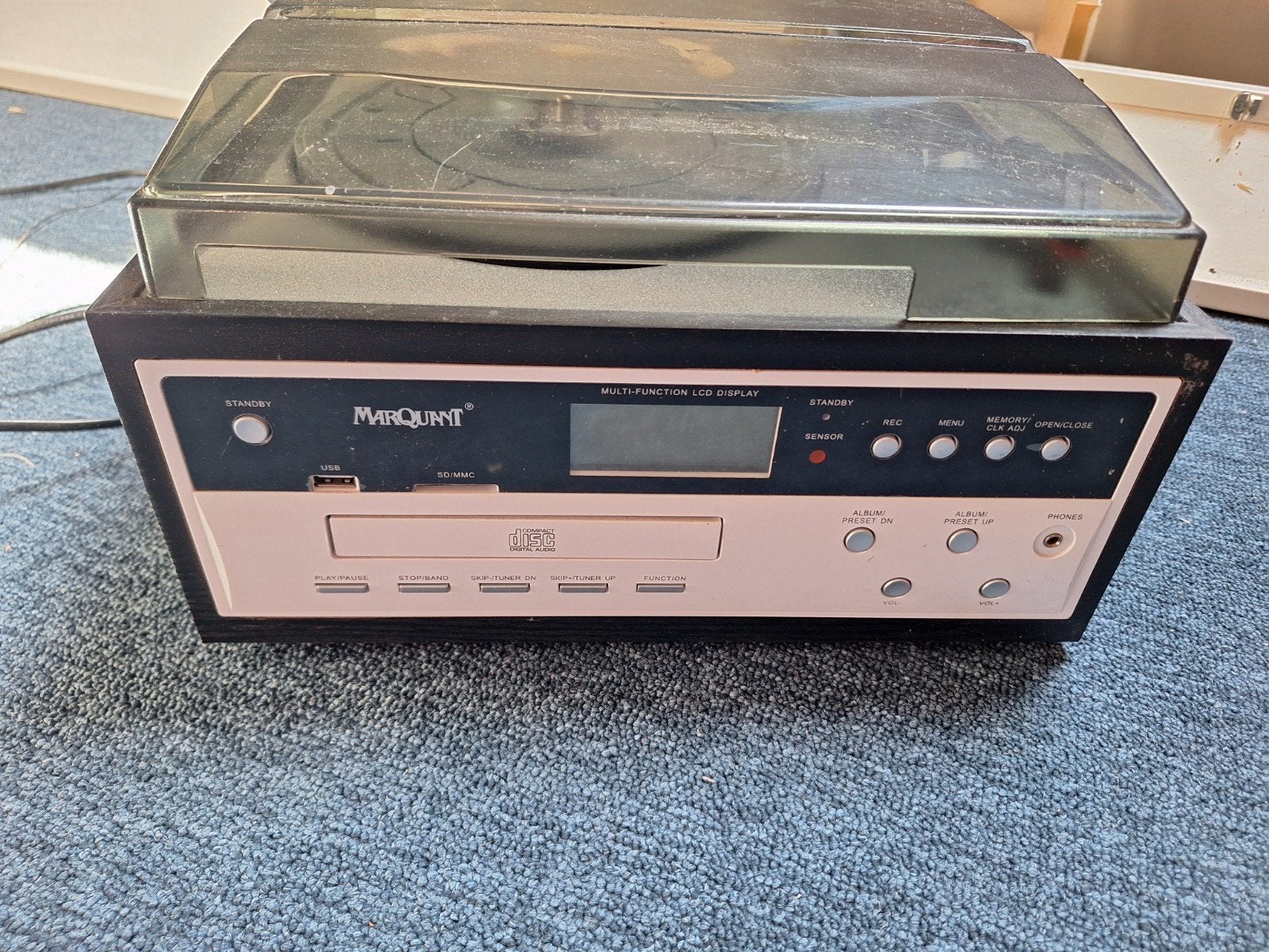Marquiny Platenspeler met CD/USB/SD-functionaliteit, Ophalen