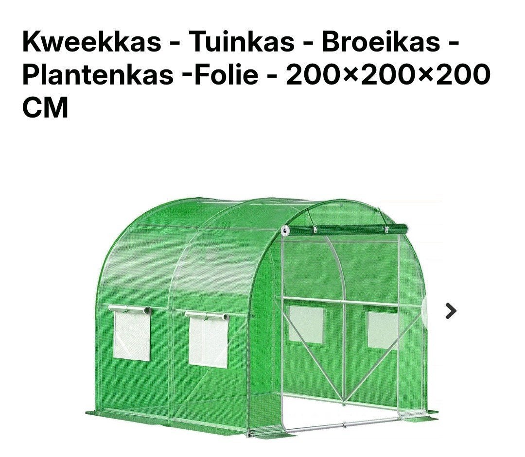 Kweekkas - Tunnelkas - Broeikas - Plantenkas - Folie, Tuin en Terras, Kassen, Ophalen, Nieuw, Staal, Kweekkas