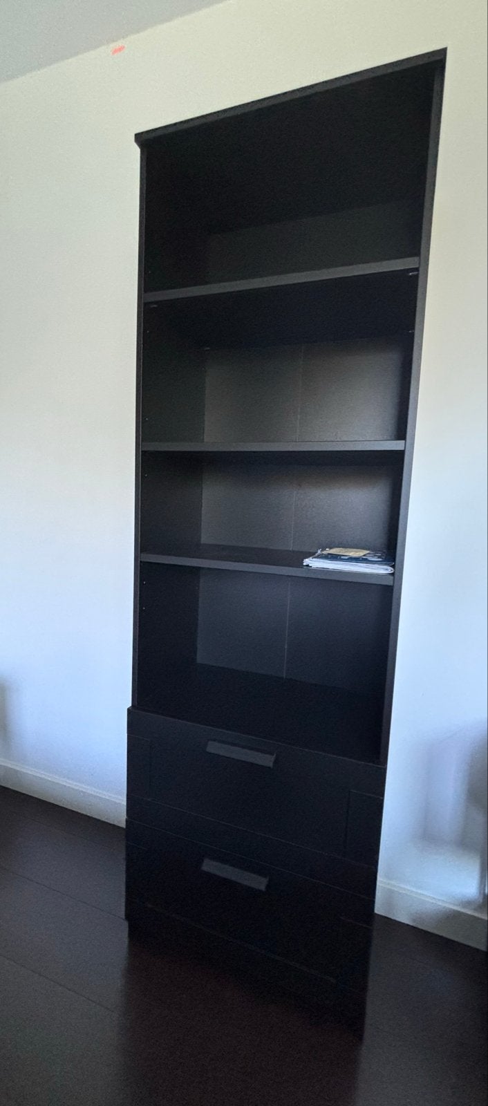 IKEA BRIMNES Boekenkast zwart 60x190 cm met lades, Ophalen, 50 tot 100 cm, Zo goed als nieuw, Met lade(s)