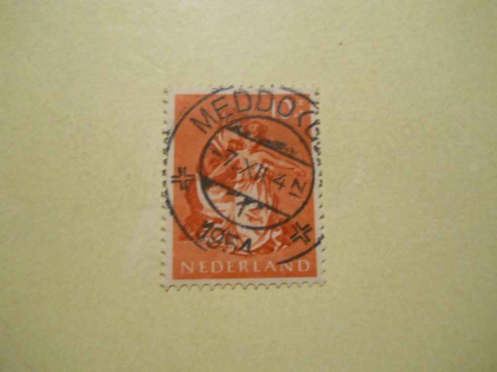 Nederland 1954 Kinderzegel Nvph.652 Rondstempel Meddo (Gld.), Ophalen of Verzenden, Na 1940, Gestempeld