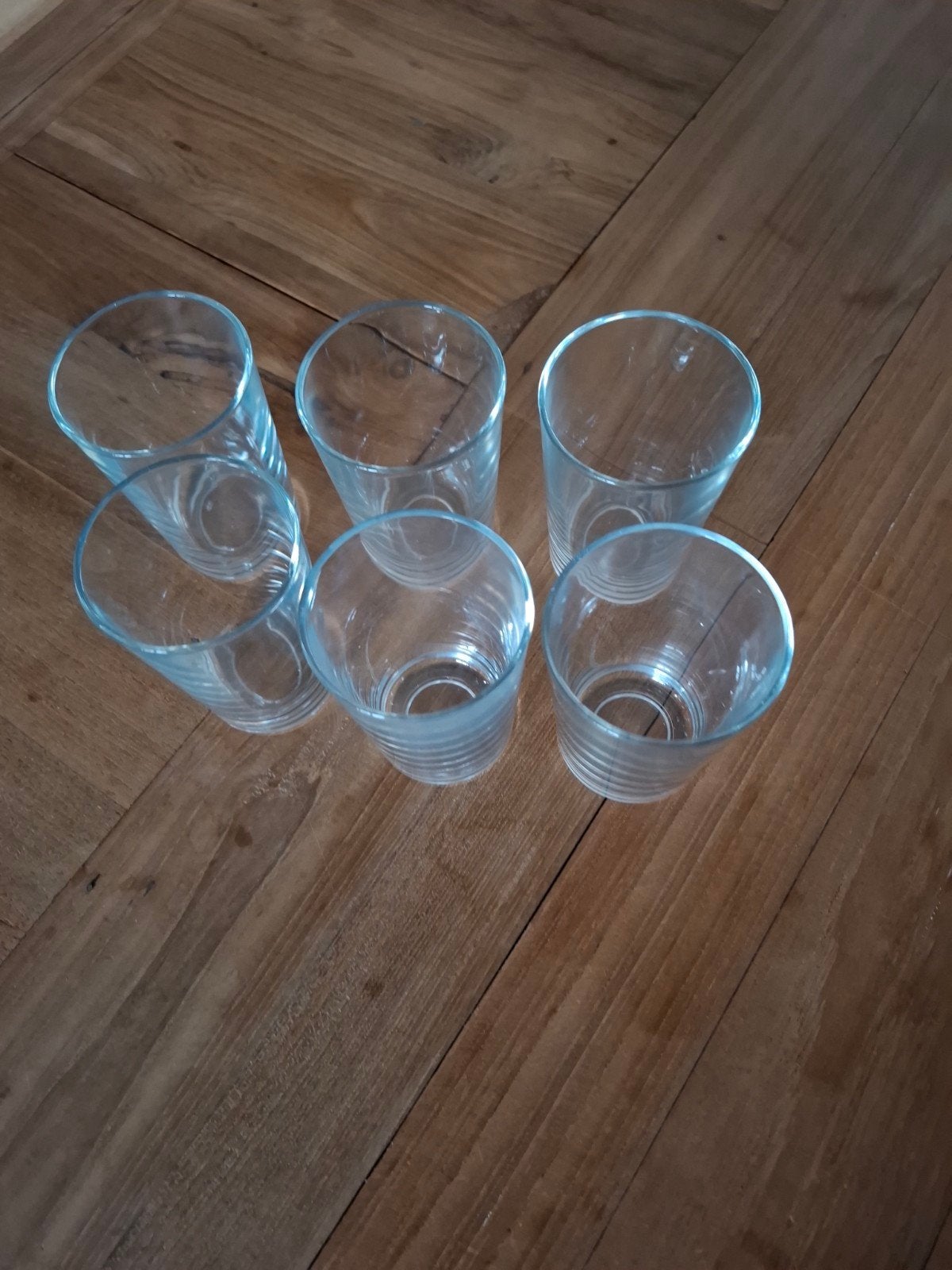 Set van 6 glazen drinkglazen - 12 cm hoog, Ophalen of Verzenden, Overige merken, Glas, Overige typen
