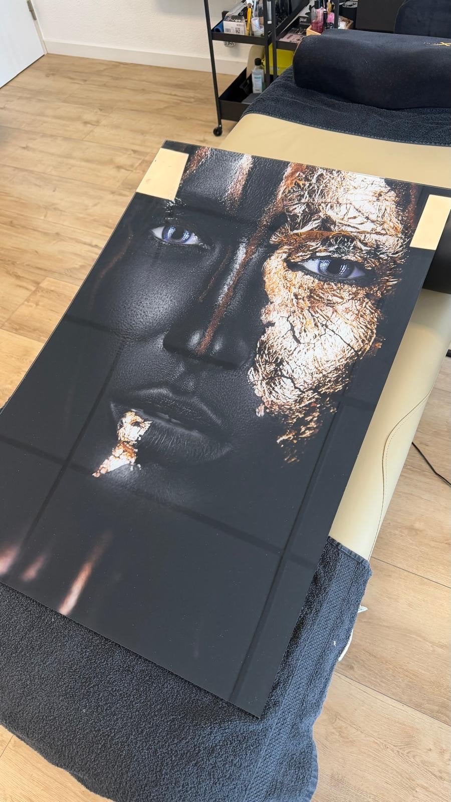 Prachtig Schilderij Vrouw met Goudfolie, Antiek en Kunst, Ophalen