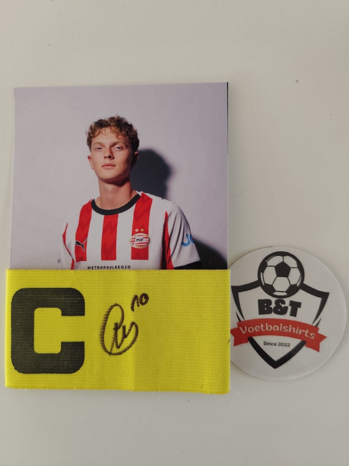 Gesigneerde Wanner PSV aanvoerdersband, Verzamelen, Sportartikelen en Voetbal, Zo goed als nieuw, Overige typen, PSV, Verzenden