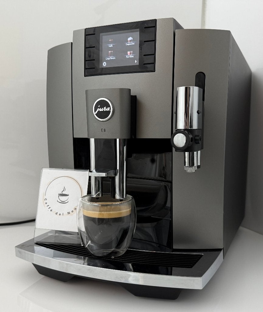 Jura E8 Dark Inox | Refurbished | Garantie, Witgoed en Apparatuur, Jura, Jura, 10 kopjes of meer, Ophalen of Verzenden