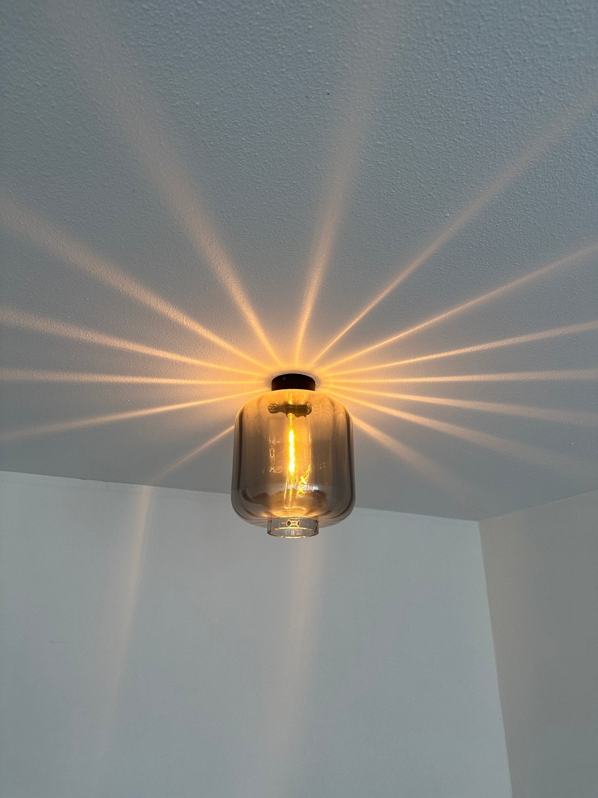 Qazqa Plafondlamp met glazen kap - Modern design, Ophalen, Zo goed als nieuw, Glas