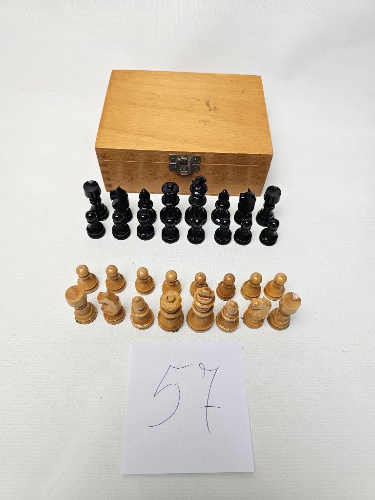 # OKWA Schaakspel - Vintage Schaakset met Houten Kist set 57, Ophalen of Verzenden, Gebruikt