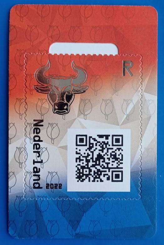 NL crypto stamp - zwart, Verzenden, Na 1940, Postfris