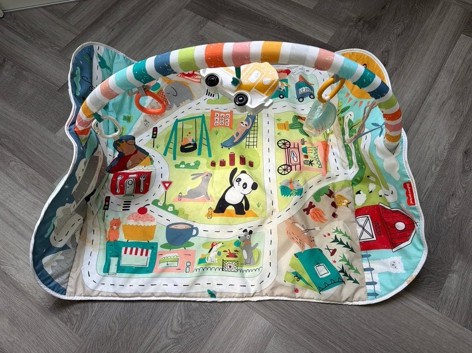 Fisher-Price Speelkleed met Babygym en Speeltjes, Ophalen of Verzenden, Gebruikt, Speelkleed