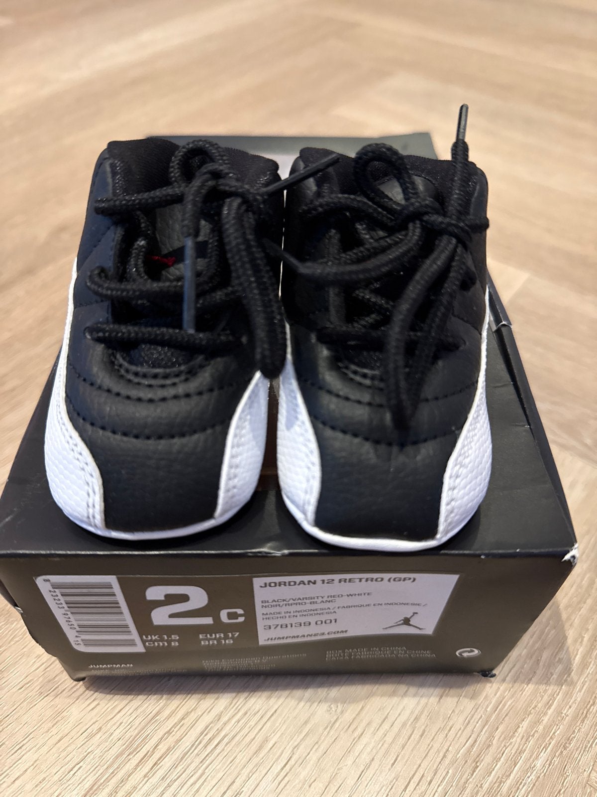 Jordan 12 Retro (GP) babyschoentjes - Zwart/Wit, Ophalen, Nieuw, Jongetje of Meisje, Schoentjes