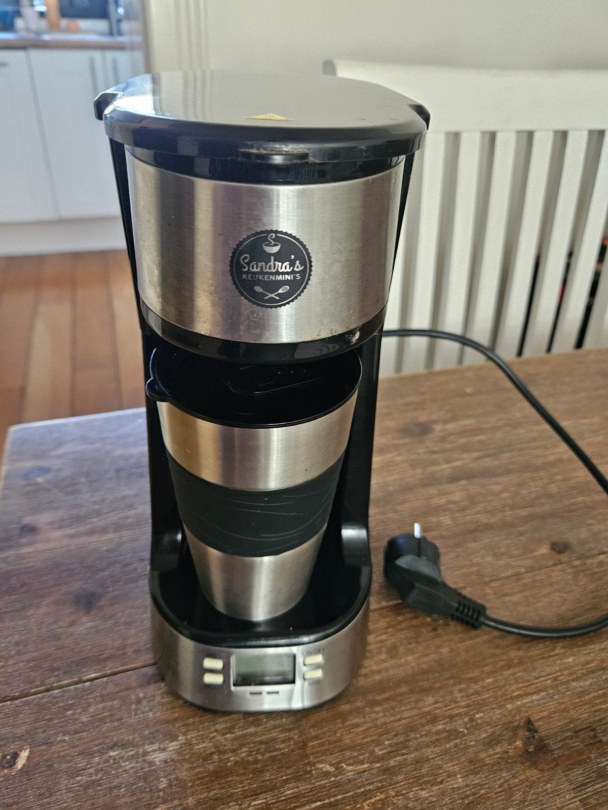 Koffiezetapparaat met timer en thermosbeker, Gebruikt, Koffiemachine, Gemalen koffie, Ophalen of Verzenden