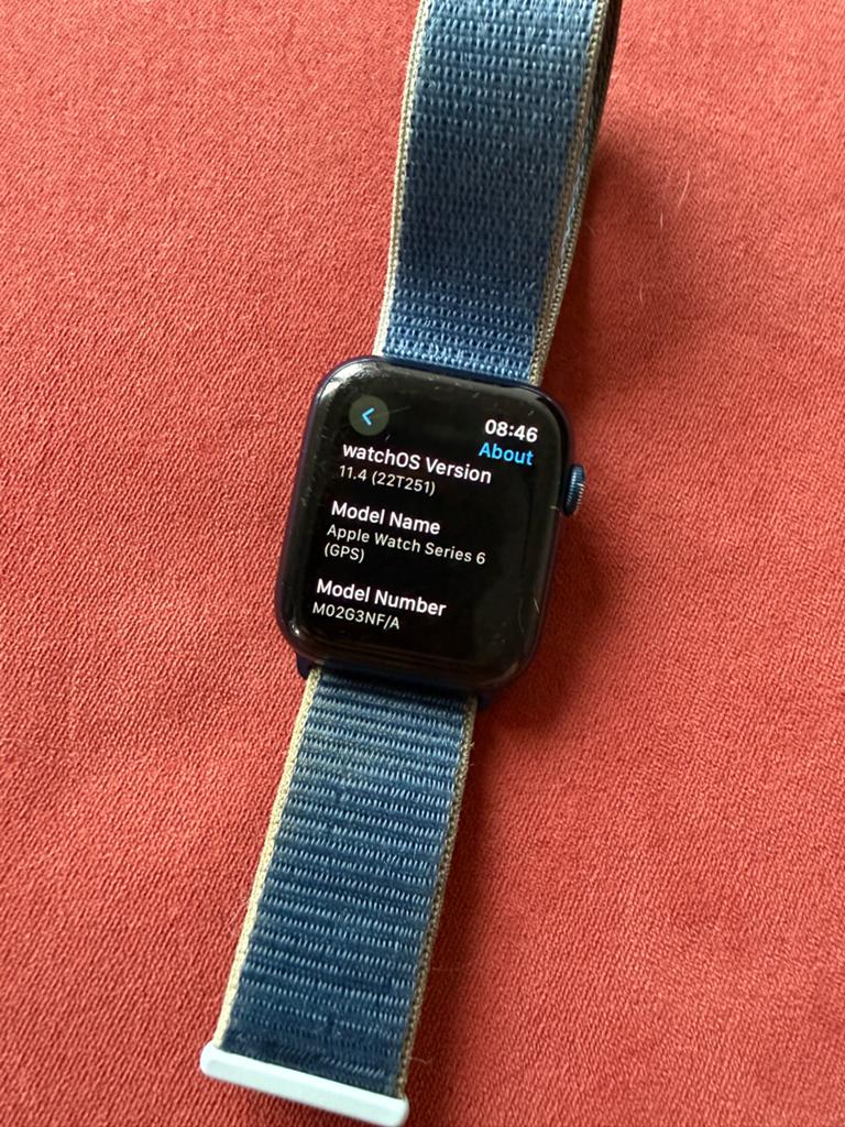 Apple Watch Series 6 GPS 44mm blau aluminium, Blauw, IOS, Ophalen of Verzenden, Waterdicht