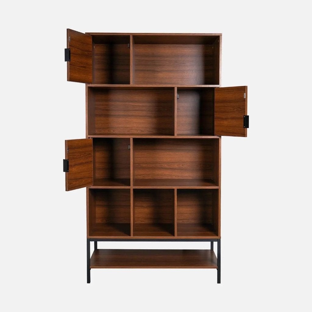 Walnut  Boekenkast, Huis en Inrichting, Ophalen, 50 tot 100 cm, Zo goed als nieuw, 150 tot 200 cm