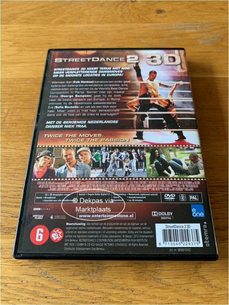 Dvd Streetdance 2 - (2D + 3D Versie), Vanaf 6 jaar, Ophalen of Verzenden, Gebruikt
