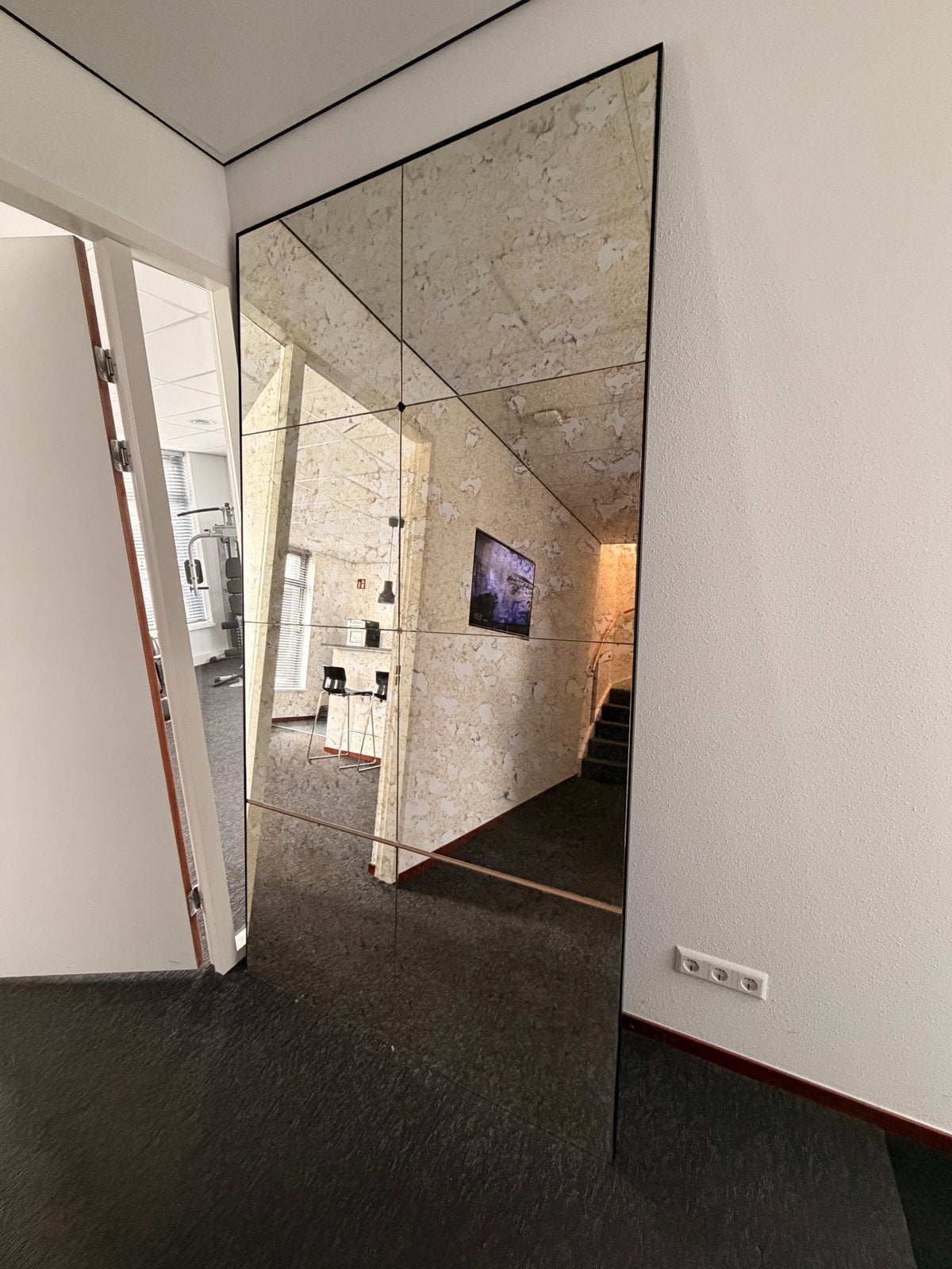 Industriële spiegel 130x250 cm - Horizontaal of verticaal, Huis en Inrichting, Woonaccessoires | Spiegels, Ophalen, Gebruikt, 200 cm of meer