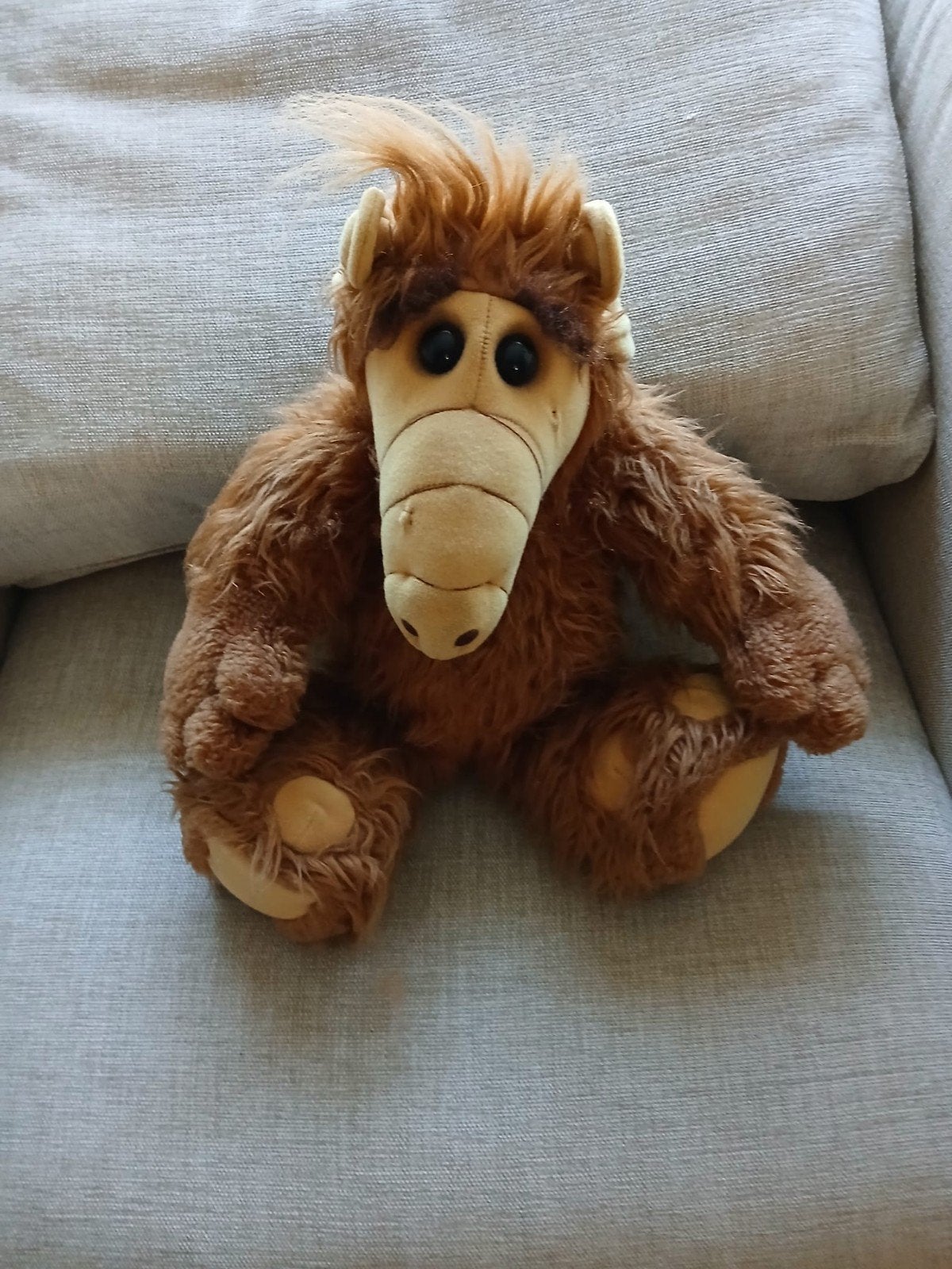 Alf Handpop 45 centimeter, Ophalen of Verzenden, Gebruikt, Bruin, Middelgroot (20 tot 80 cm)