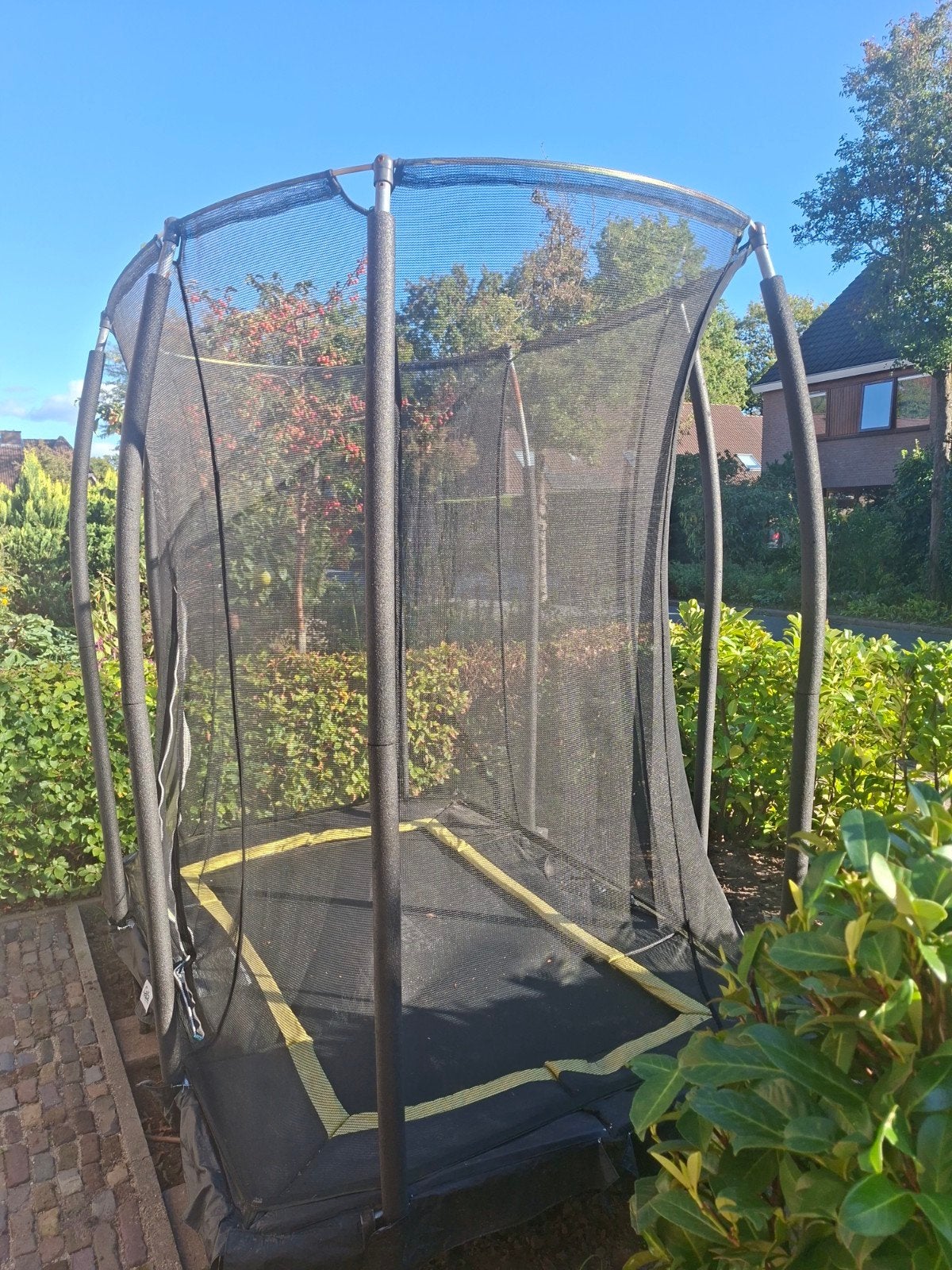Salta Exit trampoline met veiligheidsnet ( rits kapot ), Ophalen of Verzenden, Gebruikt