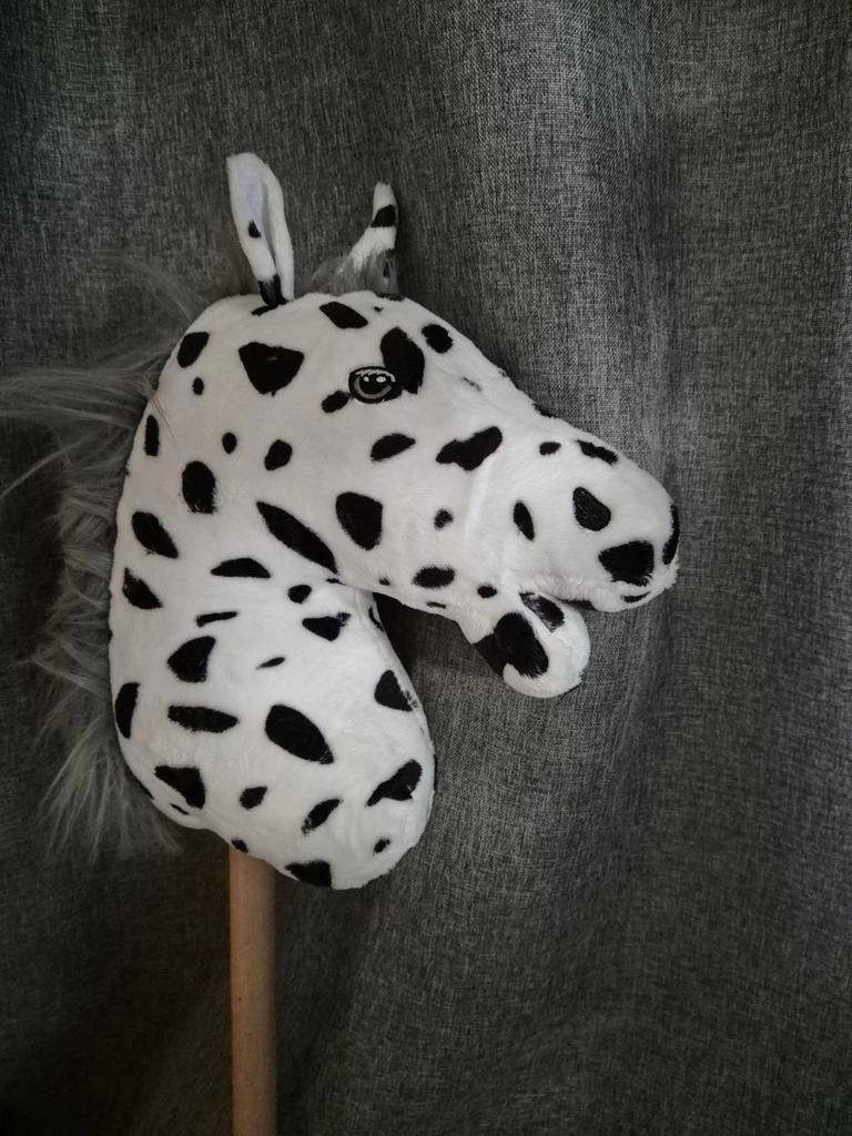 Stokpaard hobby horse  wit met vlekjes, Ophalen of Verzenden
