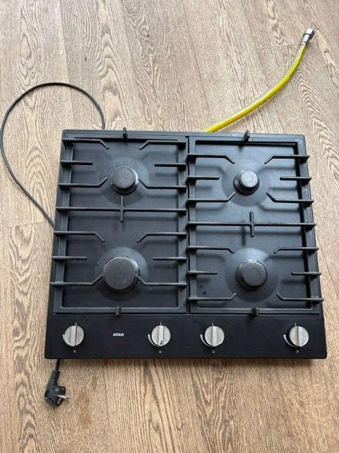 ATAG HG6492EBA gaskookplaat 60 cm – 4 pits – 2 jaar oud, Ophalen, 4 kookzones, Zo goed als nieuw, Inbouw