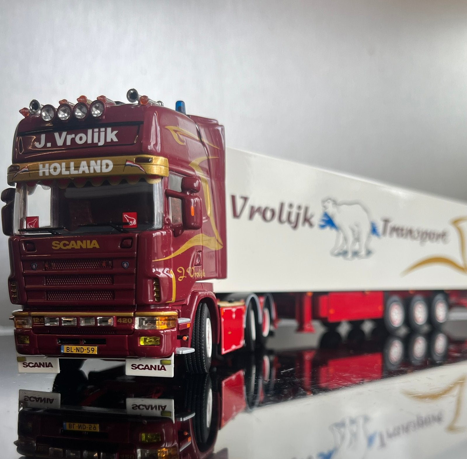 WSI Scania 4 J. Vrolijk Transport met koeler, Ophalen of Verzenden, Nieuw, Bus of Vrachtwagen, Wsi